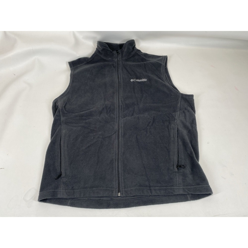 Columbia Sportswear‎ Sleeveless Full Zip Fleece Vest Mens Size L Black